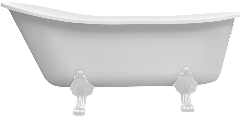 Ванна акрилова Besco Olaya 160х68 см білі ніжки глянсовий білий #WAO-160+BI