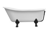 Ванна акриловая Besco Olaya 160х68 см черные ножки глянцевый белый #WAO-160+CZ