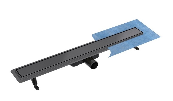 Желоб водосточный Besco Virgo Duo 70 см нержавеющая сталь графит OL-70-VGR