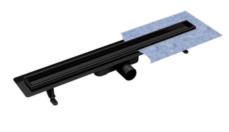 Жолоб водостічний Besco Virgo Nero Duo 70 см нержавіюча сталь чорний OL-70-VN