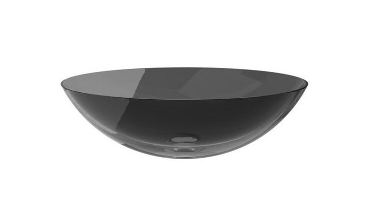 Раковина для ванной Besco Anya 50х35 см сифон клик-клак хром ResiCast Carbon Grey #UMA-50-CGC