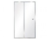 Душові двері Besco Duo Slide 120х195 см розсувні глянсовий хром/прозоре скло DDS-120