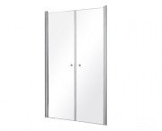 Душові двері Besco Sinco Due 90х195 см розстібна глянсовий хром/прозоре скло DSD-90