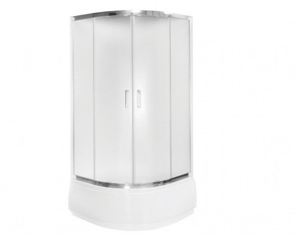 Душова кабіна Besco Modern 90х90 см профіль хром/скло графітове MP-90-165-G