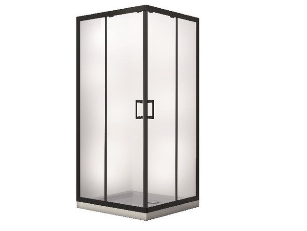 Душевая кабина Besco Modern 90х90 см профиль черный матовый/стекло прозрачное MKB-90-190-C