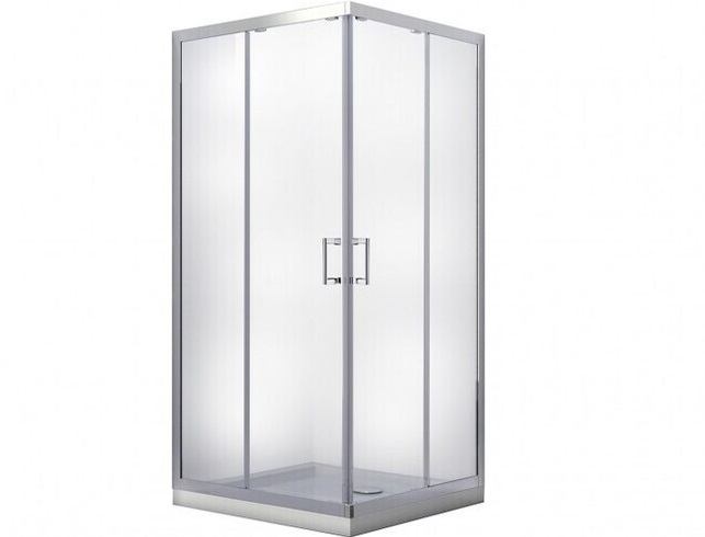 Душова кабіна Besco Modern 90х90 см профіль хром/скло прозоре MK-90-185-C