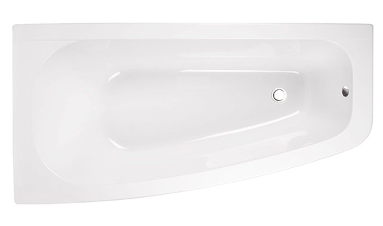 Ванна акриловая Besco Luna 150х80 см левосторонняя глянцевый белый #WAL-150-NL