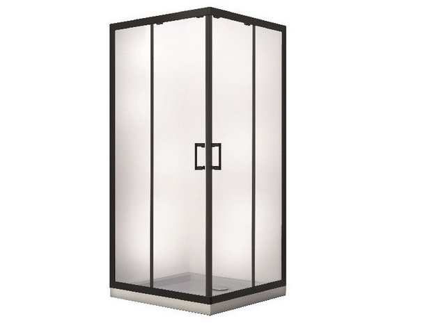 Душевая кабина Besco Modern 80х80 см профиль черный матовый/стекло прозрачное MKB-80-190-C