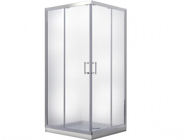 Душова кабіна Besco Modern 90х90 см профіль хром/скло прозоре MK-90-185-C