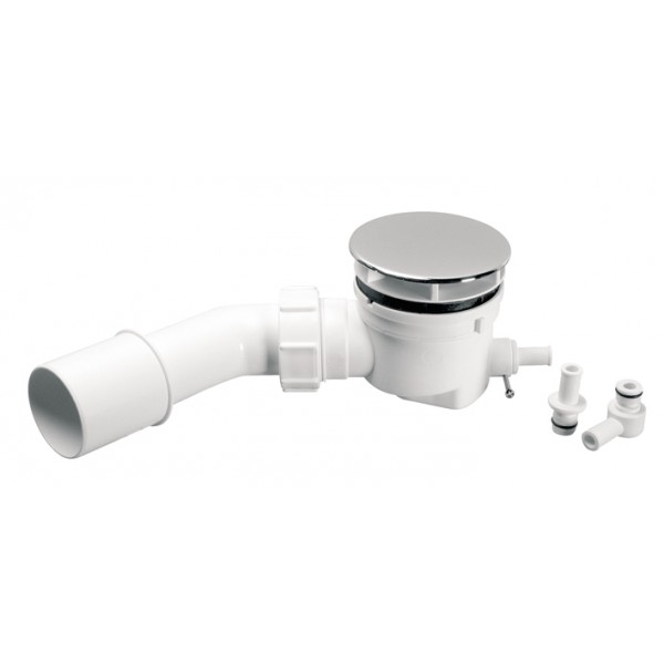 Сифон для душового піддону McAlpine 50 мм отвір 50/60 хром HC252588B-ST