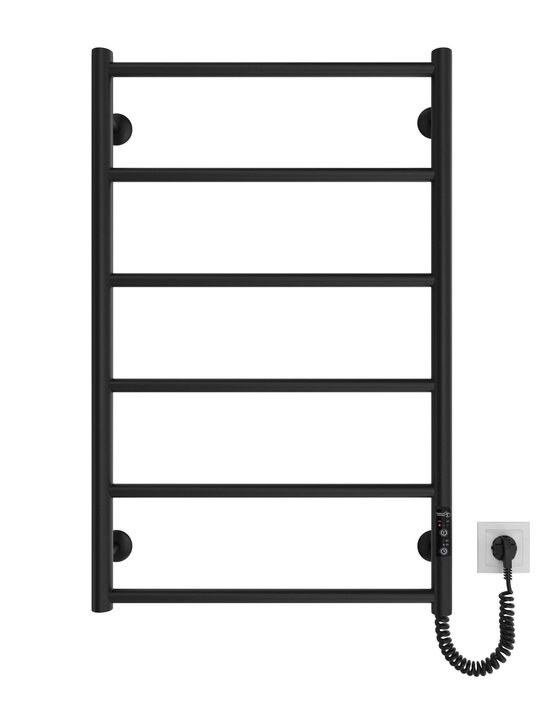 Электрический полотенцесушитель Mario Классик F HP -I 800x530 TR K черный мат 4820111357659