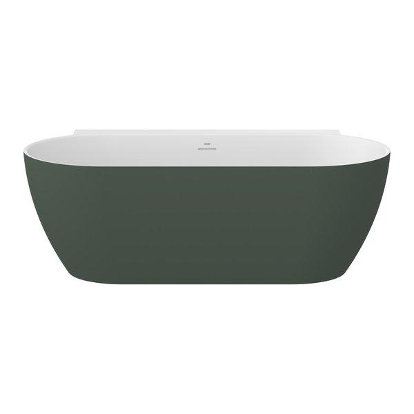 Ванна акрилова Ravak Freedom Wall II Tec 170x87 см білий/зелений CC71200000