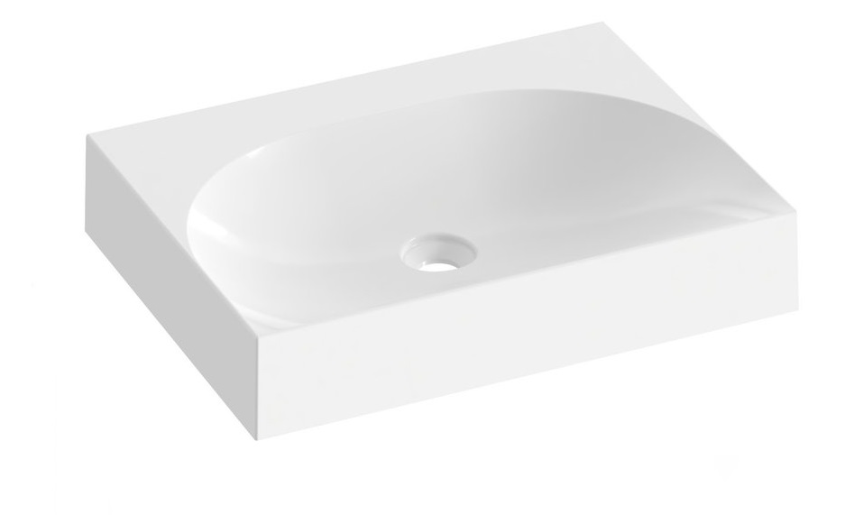 Раковина для ванной Ravak Lite 60х45 см литой мрамор белый XJX01360000