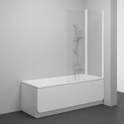 Шторка для ванны Ravak CVS2-100 R прозрачное стекло/белый матовый 7QRA0E00Z1