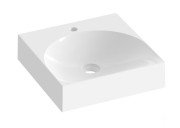 Раковина для ванной Ravak Lite 45х45 см с отверстием литой мрамор белый XJX01245002