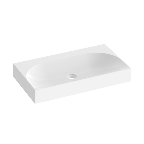 Раковина для ванной Ravak Lite 80х45 см литой мрамор белый XJX01380001