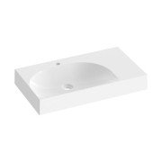 Раковина для ванной Ravak Lite 80х45 см R с переливом литой мрамор белый XJXP1280001