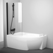 Шторка для ванни Ravak CVSK1 Rosa 160/170 L прозоре скло/чорний 7QLS0300Y1