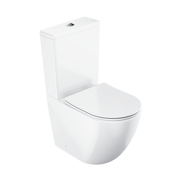 Унитаз-компакт напольный Ravak Optima RimOff 38х60,5 см с сиденьем керамика белый X01870