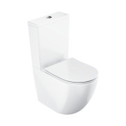 Унитаз-компакт напольный Ravak Optima RimOff 38х60,5 см с сиденьем керамика белый X01870