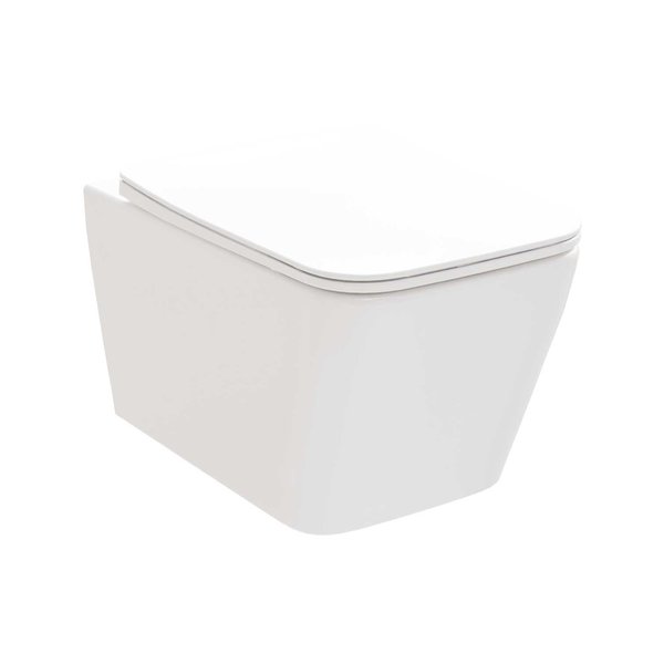 Підвісний унітаз Ravak Solar RimOff 36х51,5 см з сидінням кераміка білий X01928