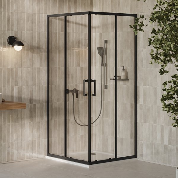 Душовий куточок Ravak X-Point Slim XPSRV2-90 профіль чорний скло transparent X14V7030FZ1