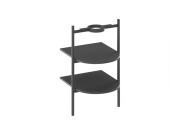 Консоль під раковину Ravak Yard 400 метал/МДФ чорний матовий D80000D004