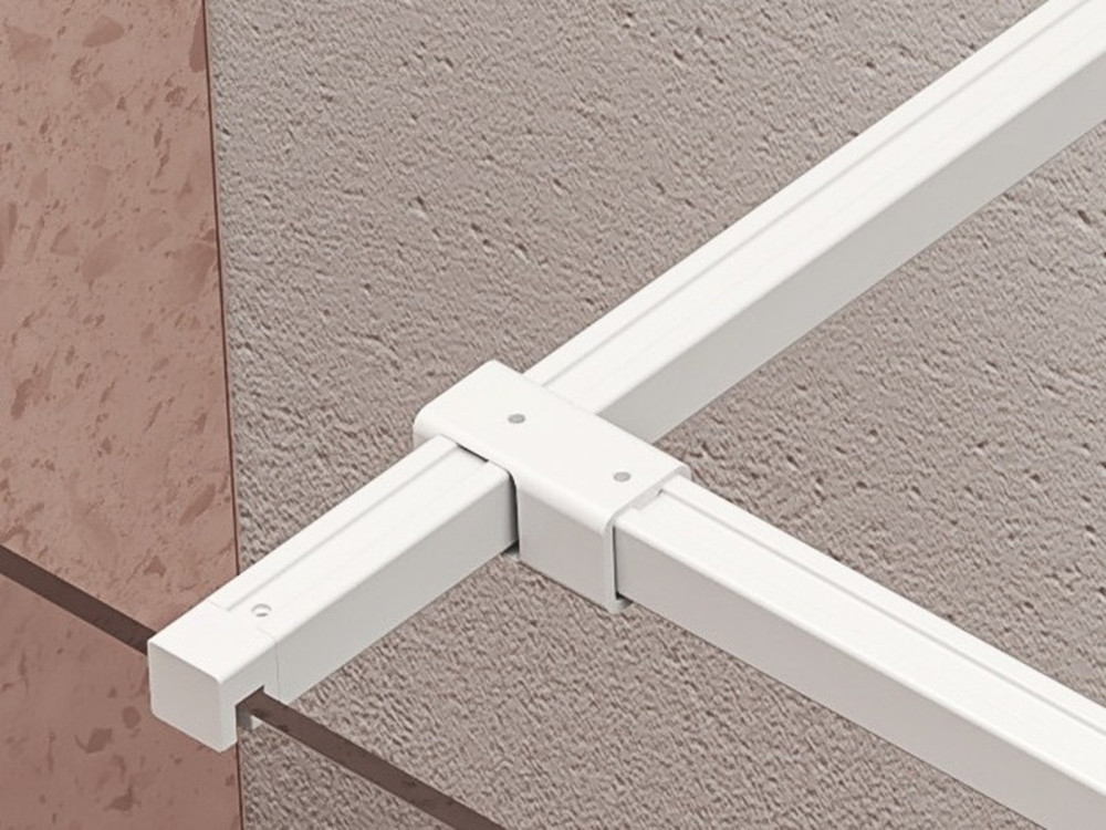 T-подібне з'єднання для душової кабіни Ravak Walk-In метал білий матовий GWD01000E008