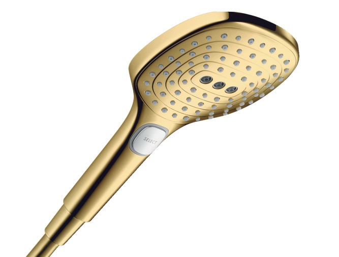 Душевая лейка Hansgrohe Raindance Select E 120 3-режимная EcoSmart+ золото 28729990