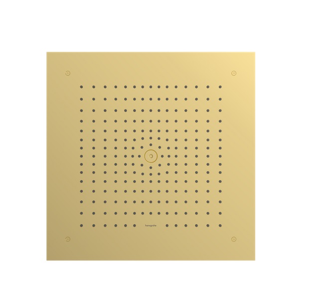 Верхний душ с потолка Hansgrohe Raindance E 400х400 мм 1 режим EcoSmart золото 26253990