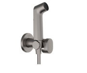 Гигиенический душ Hansgrohe Bidette 1jet S со шлангом и держателем черный матовый хром 29230340