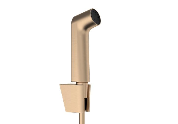 Гигиенический душ Hansgrohe 1jet S EcoSmart со шлангом и держателем бронза 29238140