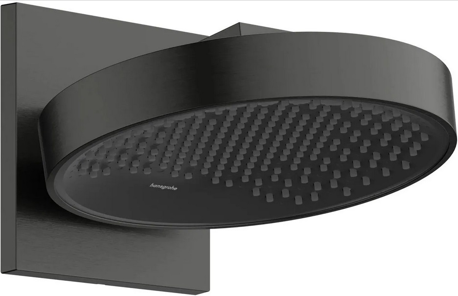 Верхний душ со стены Hansgrohe Rainfinity 250 1 режим EcoSmart черный матовый хром 26227340
