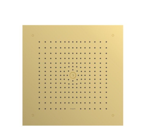 Верхний душ с потолка Hansgrohe Raindance E 400х400 мм 1 режим EcoSmart золото 26253990