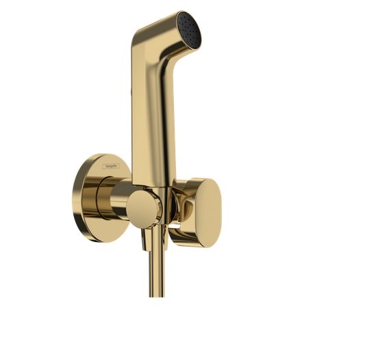 Гигиенический душ Hansgrohe Bidette 1jet S со шлангом и держателем золото 29230990