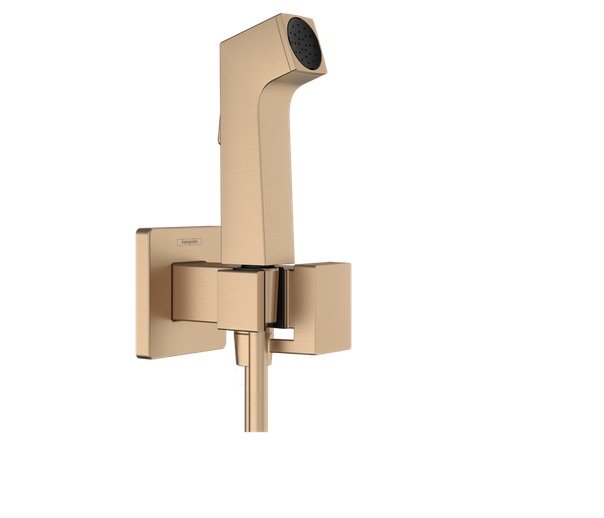 Гигиенический душ Hansgrohe Bidette 1jet E со шлангом и держателем бронза 29231140