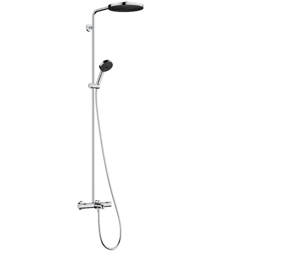 Душова стійка Hansgrohe Pulsify S Puro Showerpipe 260 1jet EcoSmart з термостатом хром 24232000
