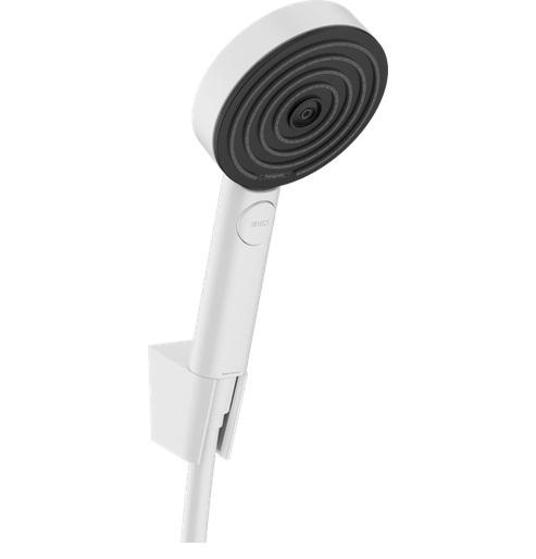 Ручной душ на держателе Hansgrohe Pulsify Select S 3-режимный Relaxation EcoSmart белый матовый 24306700