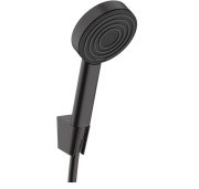 Ручной душ на держателе Hansgrohe Pulsify S 1-режимный EcoSmart+ черный матовый 24307670