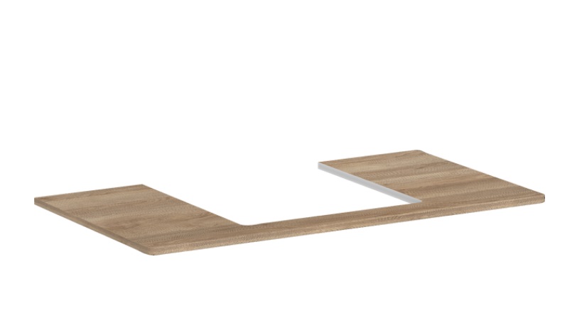 Столешница Hansgrohe Xelu Q 98х55 см с вырезом под раковину 50 см ДСП натуральный дуб 54095230