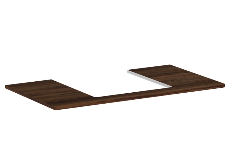 Столешница Hansgrohe Xelu Q 98х55 см с вырезом под раковину 50 см ДСП темный орех 54095630