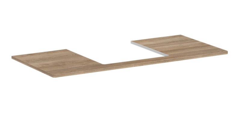 Столешница Hansgrohe Xelu Q 118х55 см с вырезом под раковину 50 см ДСП натуральный дуб 54096230