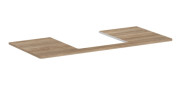 Столешница Hansgrohe Xelu Q 118х55 см с вырезом под раковину 50 см ДСП натуральный дуб 54096230