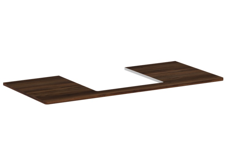 Столешница Hansgrohe Xelu Q 118х55 см с вырезом под раковину 50 см ДСП темный орех 54096630