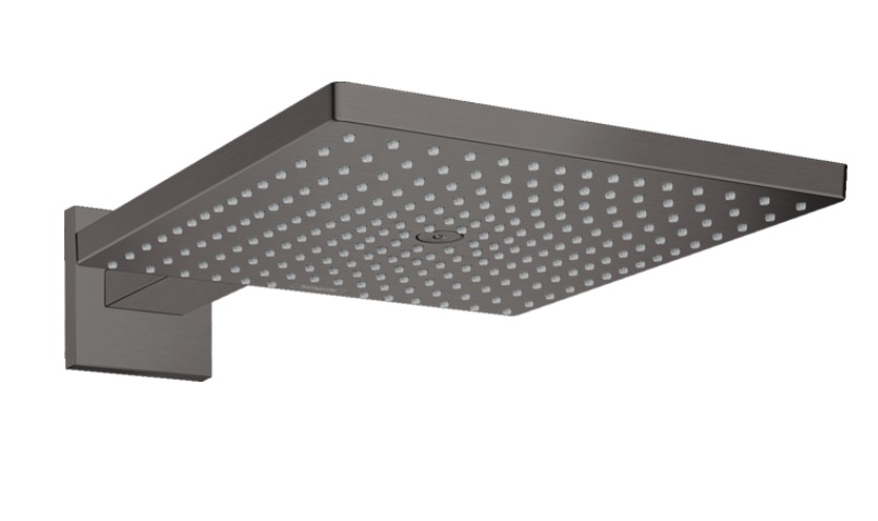 Верхній душ Hansgrohe Raindance E 300х300 мм 1 режим EcoSmart із кронштейном чорний матовий хром 26239340