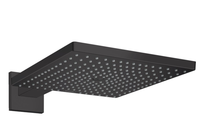 Верхний душ Hansgrohe Raindance E 300х300 мм 1 режим EcoSmart с кронштейном черный матовый 26239670