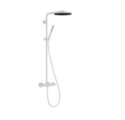 Душевая стойка Hansgrohe Pulsify S Puro Showerpipe 260 1jet EcoSmart с термостатом белый матовый 24223700