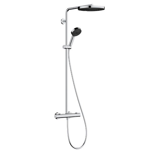 Душова стійка Hansgrohe Pulsify S Puro Showerpipe 260 1jet EcoSmart з термостатом хром 24237000