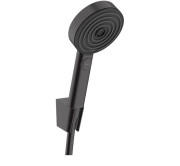 Ручной душ на держателе Hansgrohe Pulsify Select S 3-режимный Relaxation EcoSmart черный матовый 24306670