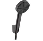 Ручной душ на держателе Hansgrohe Pulsify S 1-режимный EcoSmart+ черный матовый 24307670